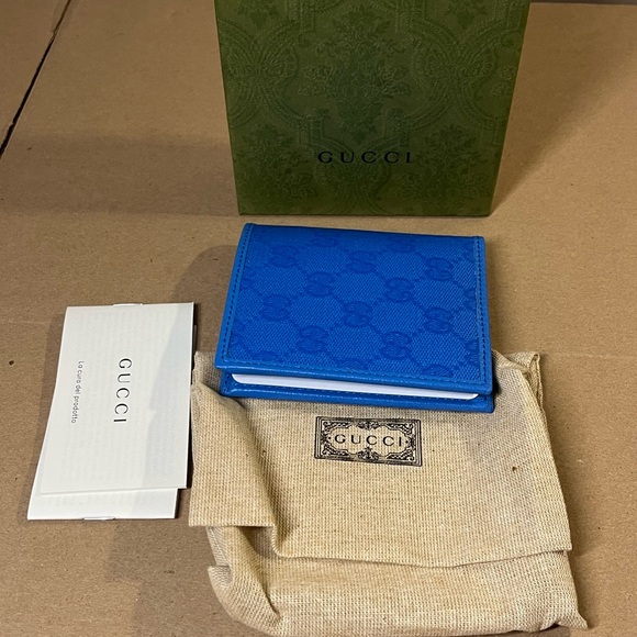 Authentic Gucci Monogrammed Open-Fold Wallet - Picture 1 of 7